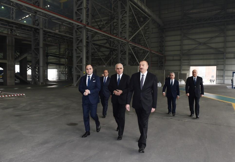 Azərbaycan Prezidenti Sumqayıt Kimya Sənaye Parkında əlvan metallar və ferroərintilər zavodunun açılışında iştirak edib (FOTO) (YENİLƏNİB)
