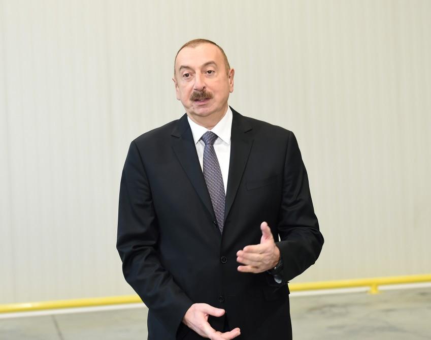 Президент Ильхам Алиев: На примере Сумгайытского химико-промышленного парка мы видим успешную промышленную политику Азербайджана