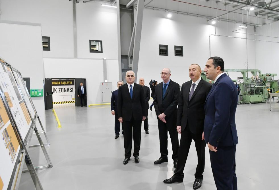 Prezident İlham Əliyev Sumqayıt Kimya Sənaye Parkında tütün məmulatları istehsalı fabrikinin açılışında iştirak edib (FOTO) (YENİLƏNİB-2)