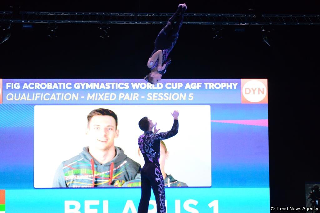 Лучшие моменты первого дня Кубка мира по акробатической гимнастике в Баку  (ФОТОРЕПОРТАЖ)