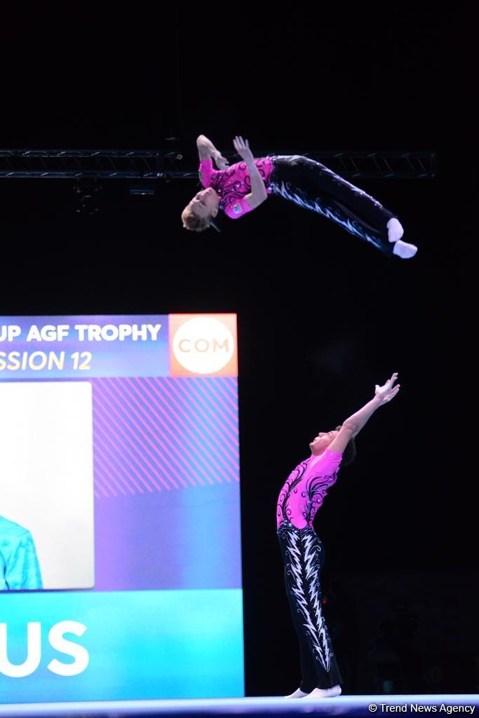 Akrobatika gimnastikası üzrə Dünya Kubokunun finalları start götürüb (FOTO)
