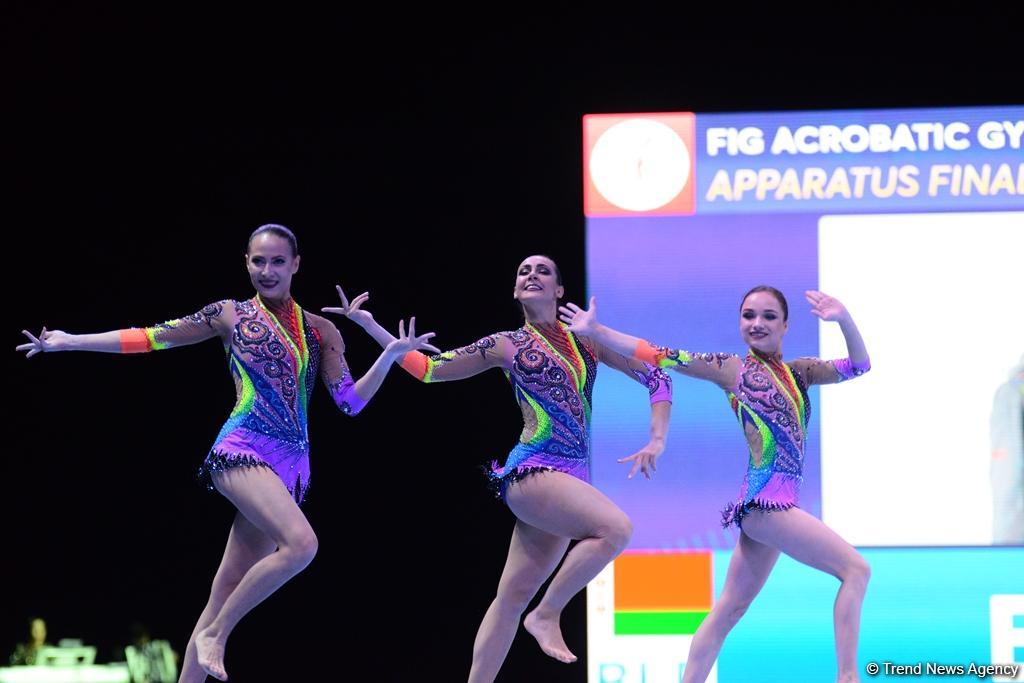 Akrobatika gimnastikası üzrə Dünya Kubokunun finalları start götürüb (FOTO)