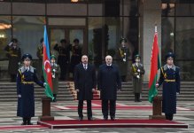 В Минске состоялась церемония официальной встречи Президента Азербайджана Ильхама Алиева (ФОТО)