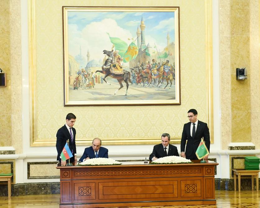 В Ашхабаде состоялось подписание азербайджано-туркменских документов (ФОТО)