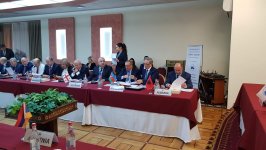 Azerbaijani MPs attending PABSEC plenary session in Yerevan (PHOTO)