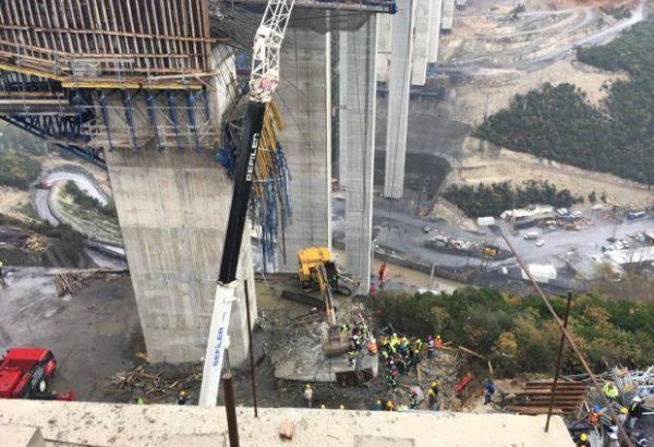 Bridge collapses in Turkey, people trapped under rubble