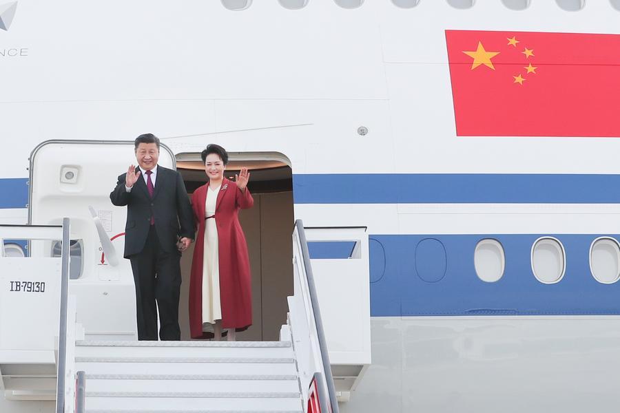 Chinese president arrives in Spain for state visit