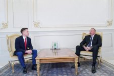 Azerbaijani president meets Russian minister of digital development, communications and mass media (PHOTO) (UPDATED)