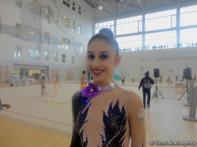 Young Azerbaijani gymnast happy with her performance