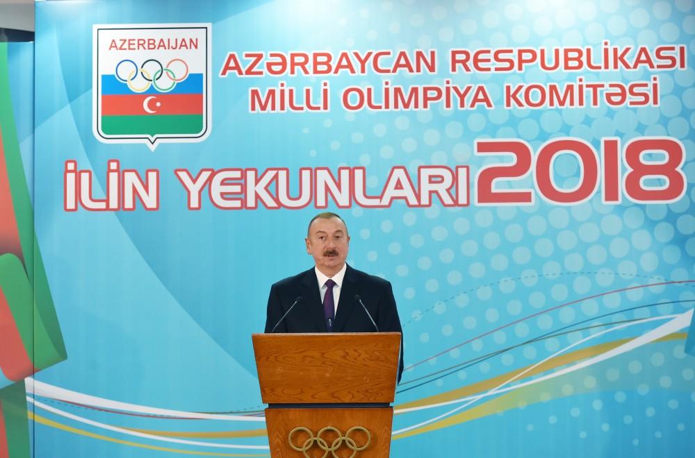 Prezident İlham Əliyev: 2018-ci il Azərbaycan üçün çox uğurlu il olub, o cümlədən idman sahəsində ölkəmiz böyük uğurlar əldə edib