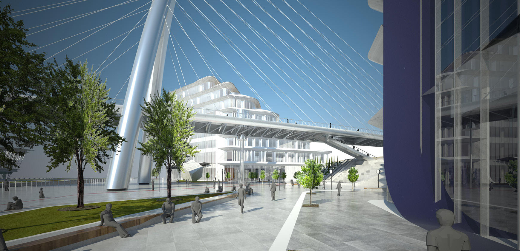 Pedestrian bridge to become next landmark of Baku White City (PHOTO)