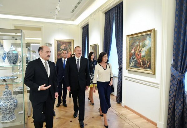 Azerbaijani president, first lady inaugurate building of National Museum of Art after overhaul (PHOTO)