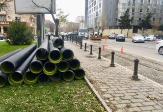 В Баку строятся новые линии ливневой канализации (ФОТО)