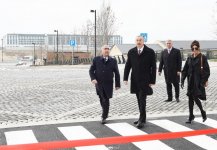 Azerbaijani president, first lady familiarize with projects in White City (PHOTO)