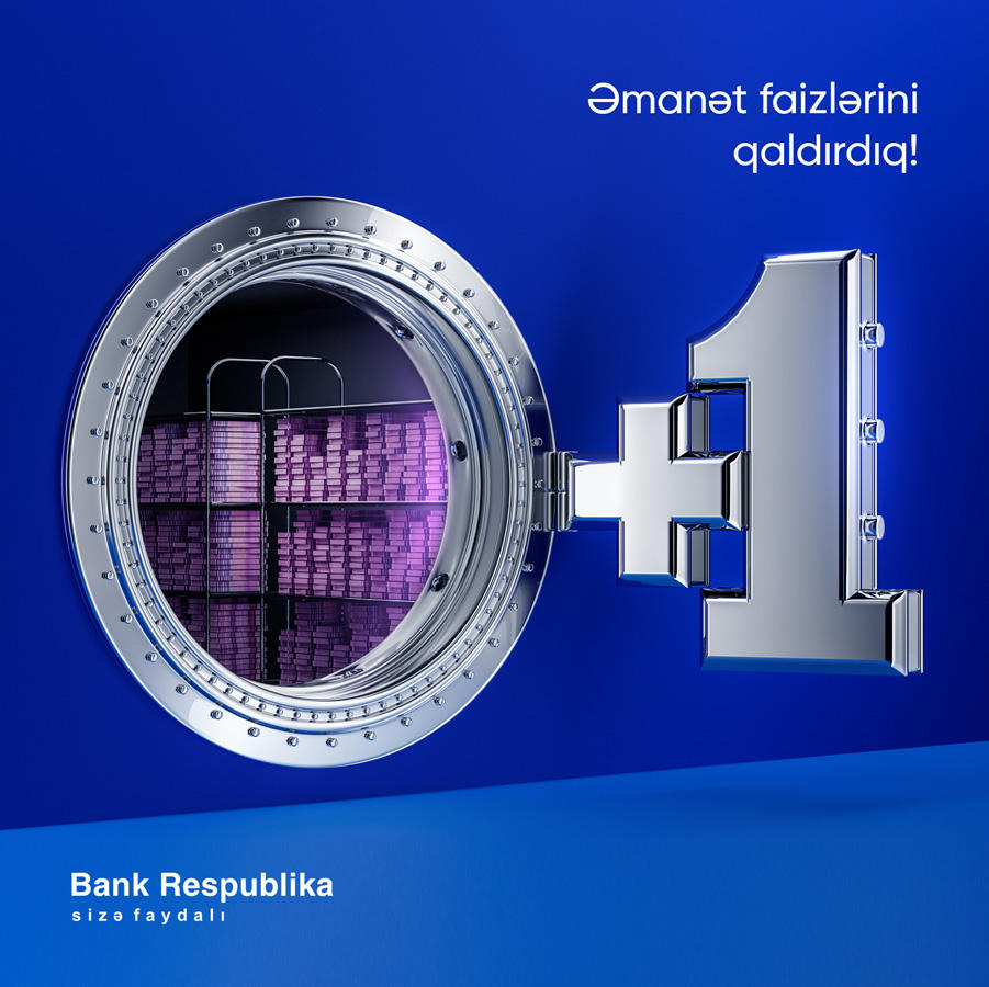 Bank Respublika yeni il öncəsi depozit faizlərini 1% yüksəldib