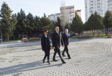 Azerbaijani president, first lady view newly-reconstructed recreation park in Baku (PHOTO)