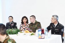 First Vice-President Mehriban Aliyeva attends holiday event at military unit of State Security Service (PHOTO)