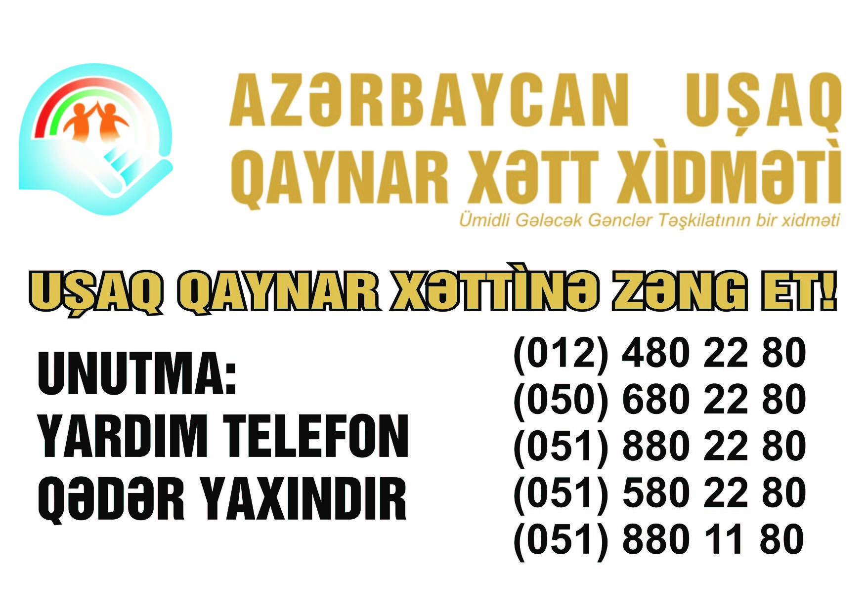 Ötən il “Azərbaycan Uşaq Qaynar Xətt” xidmətinə 3581 müraciət daxil olub