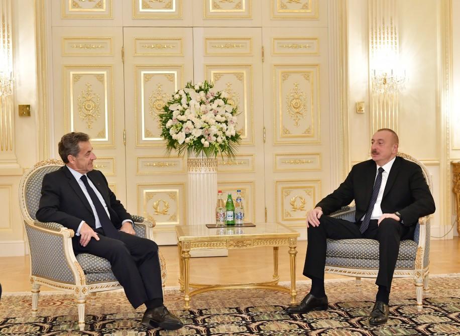 Ilham Aliyev receives former French president