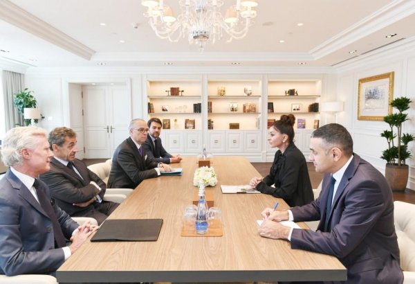 Azərbaycanın Birinci vitse-prezidenti Mehriban Əliyeva Fransanın sabiq Prezidenti Nikola Sarkozi ilə görüşüb (FOTO)