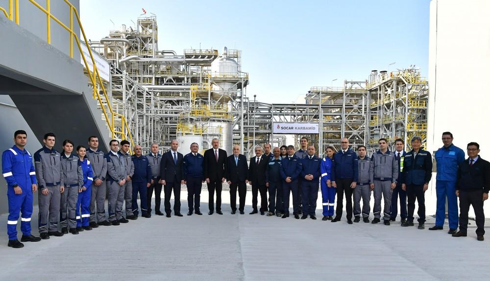 Ilham Aliyev attends inauguration of SOCAR carbamide plant (PHOTO)