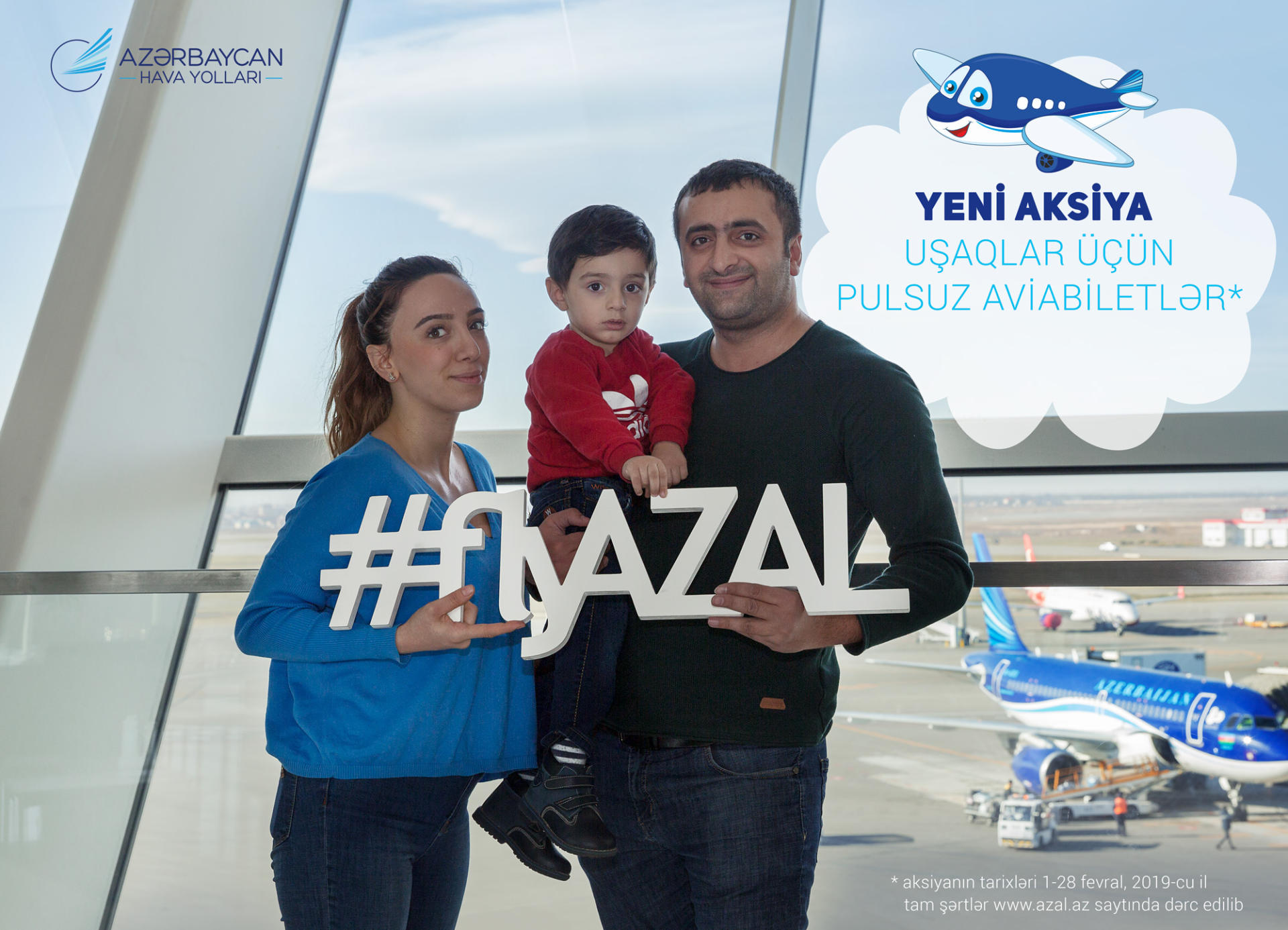 AZAL-dan qış aksiyası: Valideynləri ilə səyahət edən uşaqlara pulsuz aviabilet