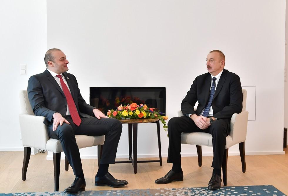 В Давосе состоялась встреча Президента Азербайджана и премьера Грузии (ФОТО)