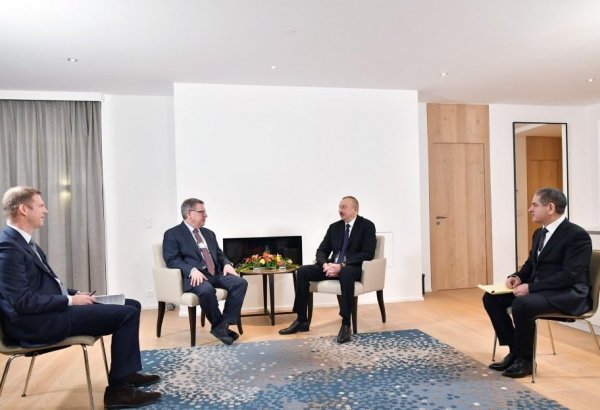 Президент Ильхам Алиев встретился в Давосе с главой компании The Boston Consulting Group (ФОТО)