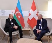 Azerbaijani, Swiss presidents meet in Davos (PHOTO)