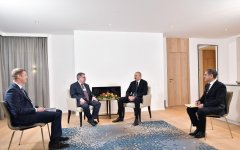 Президент Ильхам Алиев встретился в Давосе с главой компании The Boston Consulting Group (ФОТО)