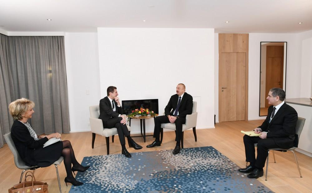 Президент Ильхам Алиев встретился в Давосе с генеральным исполнительным директором компании Lazard Freres (ФОТО)
