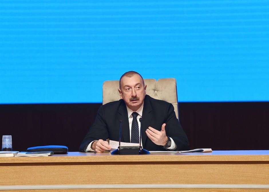 President Aliyev attends conference on results of implementation of State Program on socio-economic dev’t of regions (PHOTO)