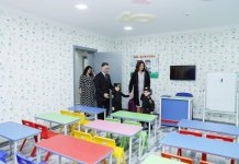Birinci vitse-prezident Mehriban Əliyeva Bakıda yeni inşa olunmuş 6 saylı uşaq bağçasının açılışında iştirak edib (FOTO)