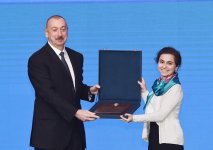 President Aliyev, first lady attend republican conference on Azerbaijani Youth Day (PHOTO)