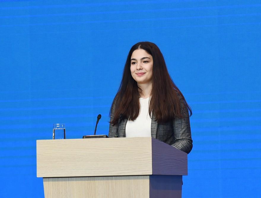 President Aliyev, first lady attend republican conference on Azerbaijani Youth Day (PHOTO)