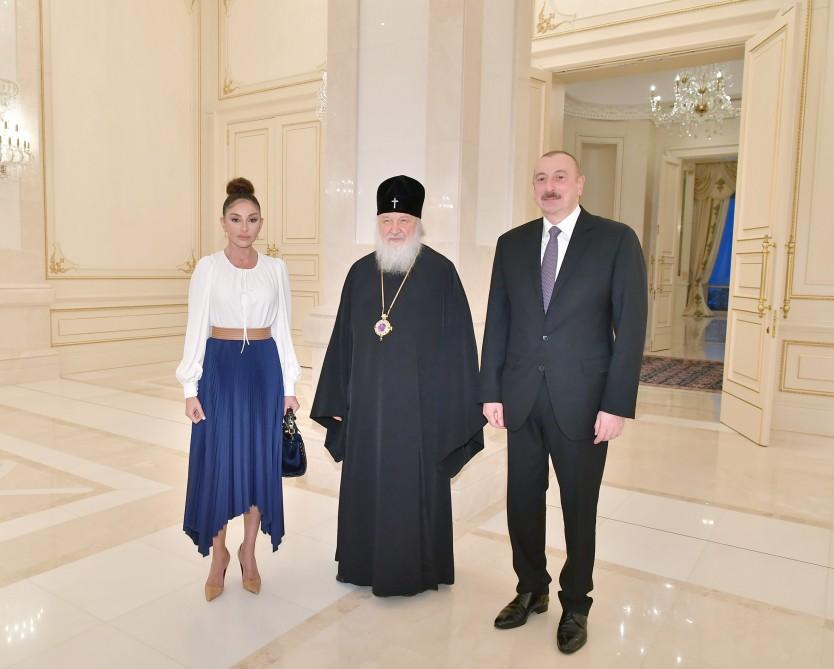 President Ilham Aliyev and First Lady Mehriban Aliyeva meet with Patriarch Kirill of Moscow and All Russia (PHOTO)