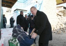 President Ilham Aliyev visited quake-hit Shamakhi (PHOTO)