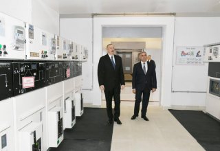 President Aliyev attends opening of reconstructed Beylagan-1 substation (PHOTO)
