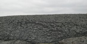 Обстановка на месте извержения грязевого вулкана в Шамахинском районе Азербайджана (ФОТО)