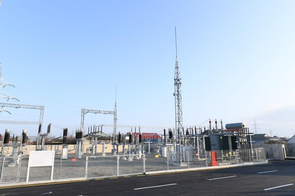 President Aliyev attends opening of reconstructed Beylagan-1 substation (PHOTO)
