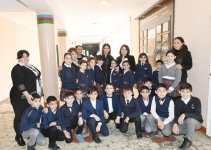 First VP Mehriban Aliyeva visits secondary school No. 18 in Ganja (PHOTO)