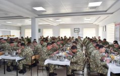 Commander-in-Chief Ilham Aliyev views conditions created at newly-built military unit in Beylagan (PHOTO)