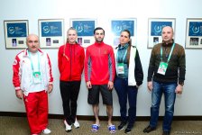 Reps of Georgian Embassy in Azerbaijan meet gymnasts at Trampoline & Tumbling World Cup (PHOTO)(PHOTO)