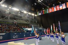 В Национальной арене гимнастики состоялась церемония открытия Кубка мира по прыжкам на батуте и тамблингу (ФОТО)