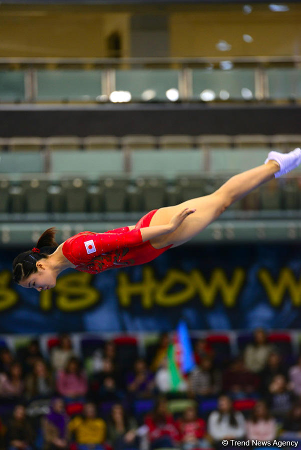 В Баку проходит первый день соревнований Кубка мира по прыжкам на батуте и тамблингу (ФОТО) - Gallery Image
