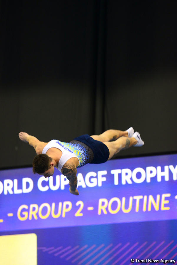 В Баку проходит первый день соревнований Кубка мира по прыжкам на батуте и тамблингу (ФОТО) - Gallery Image