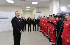 Президент Ильхам Алиев принял участие в открытии завода “SOCAR Polymer” по производству полиэтилена высокой плотности в Сумгайыте (ФОТО)
