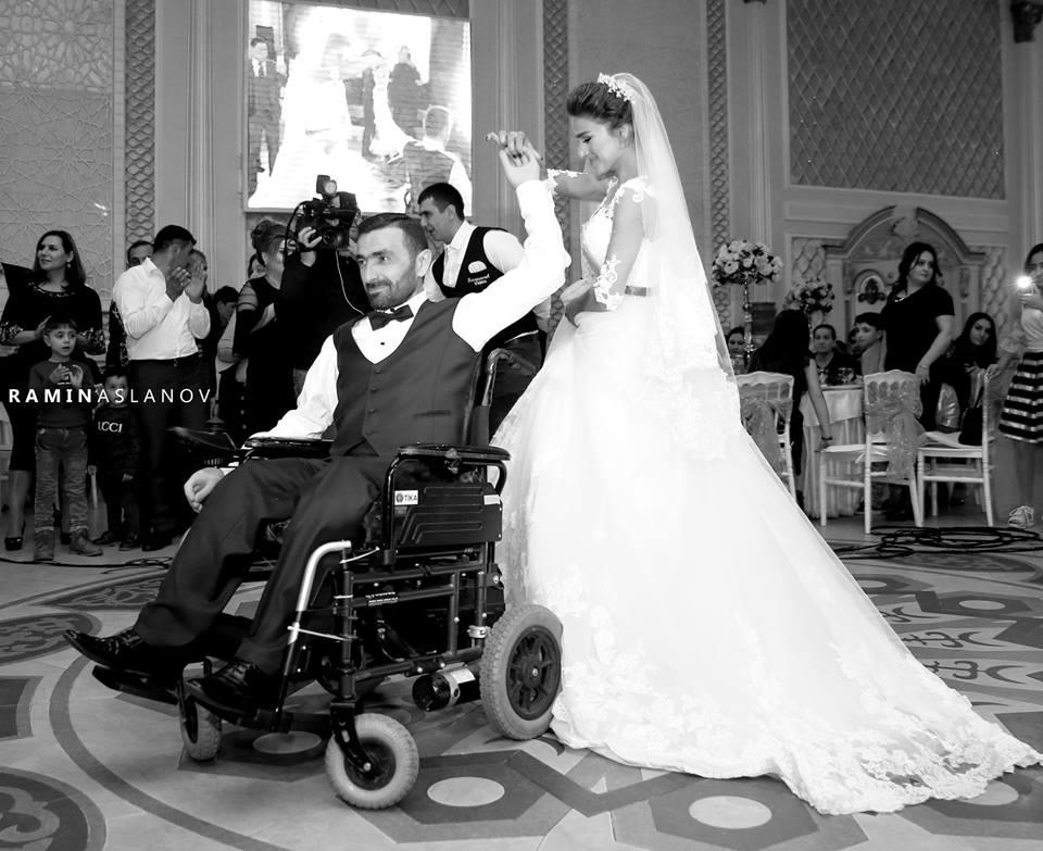 Очень трогательная свадьба в Баку - Эльнур с физическими ограничениями и Нармин (ВИДЕО, ФОТО)
