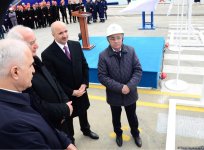 Azərbaycanda yeni tanker suya buraxılıb (FOTO)