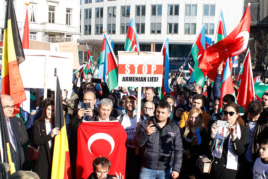 Crowded European Karabakh rally staged in Brussels (PHOTO)
